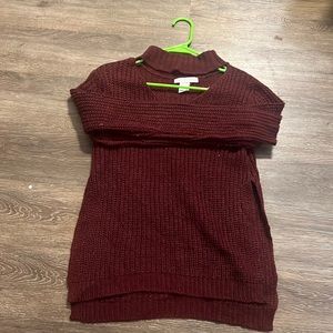 Deep red sweater